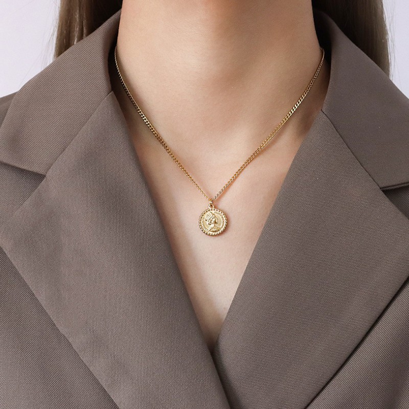 Bộ 2 Dây Chuyền Dây Xích Titan Ko Đen TT 3352