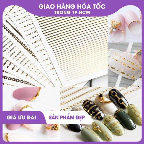 DECAL DÂY XÍCH TRANG TRÍ MÓNG NHIỀU MÀU 0909