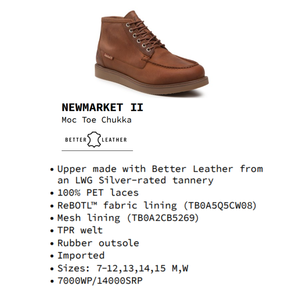 [NEW] Original Timberland Giày Nam Newmarket II Moc Toe Chukka TB0A5SCG5J