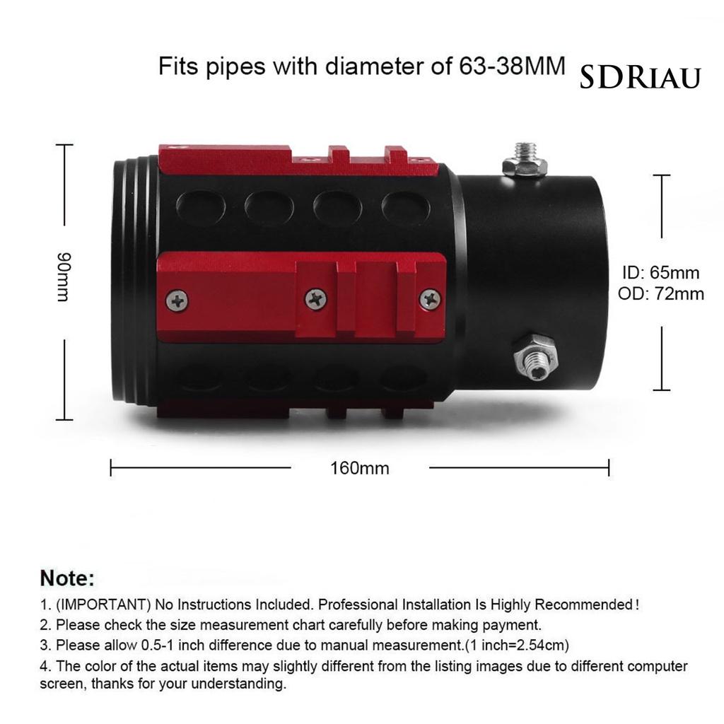 SDriy_Exhaust Tail Pipe Heat-resistant Anti-corrosion Aluminum Alloy Car Modification Tail Muffler Tip for Car