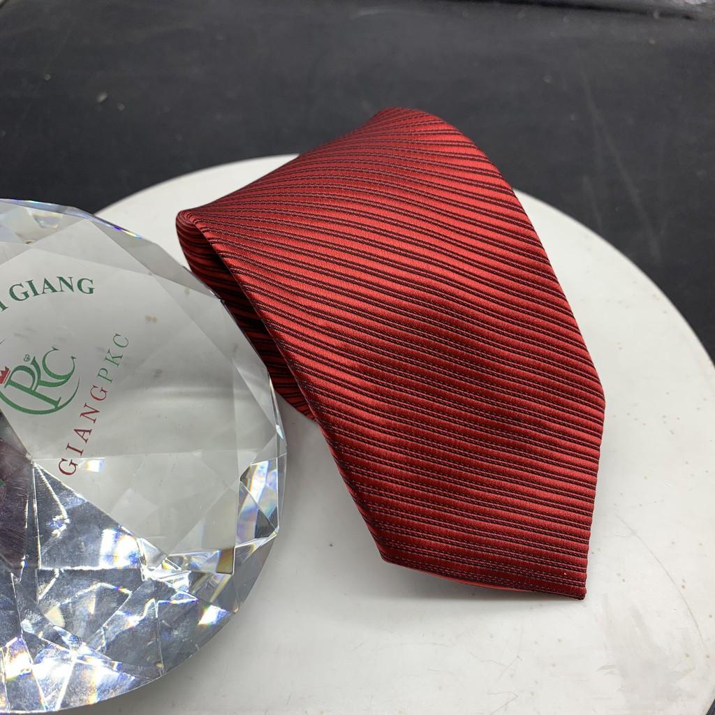 Cà vạt nam bản 8cm Giangpkc calavat đỏ đô