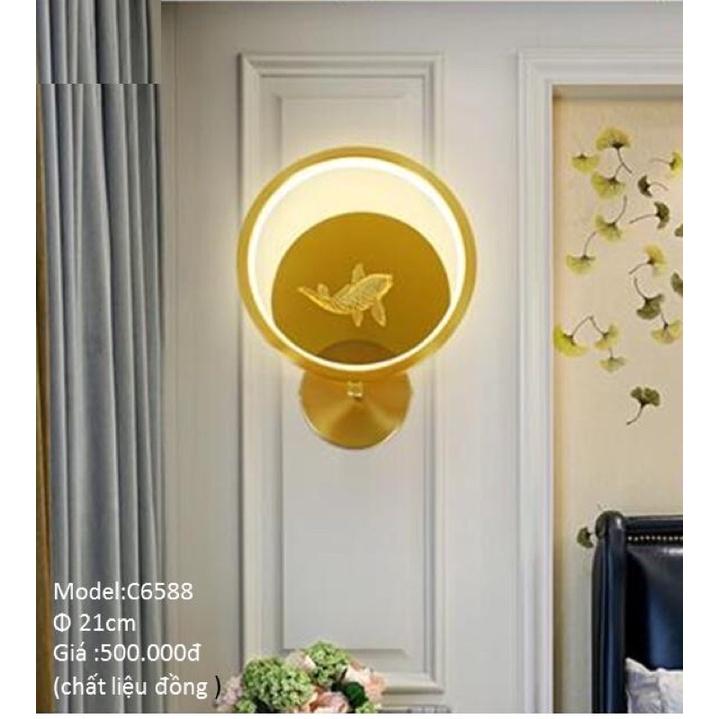 Đèn tường trang trí phòng khách, phòng ngủ bằng đồng