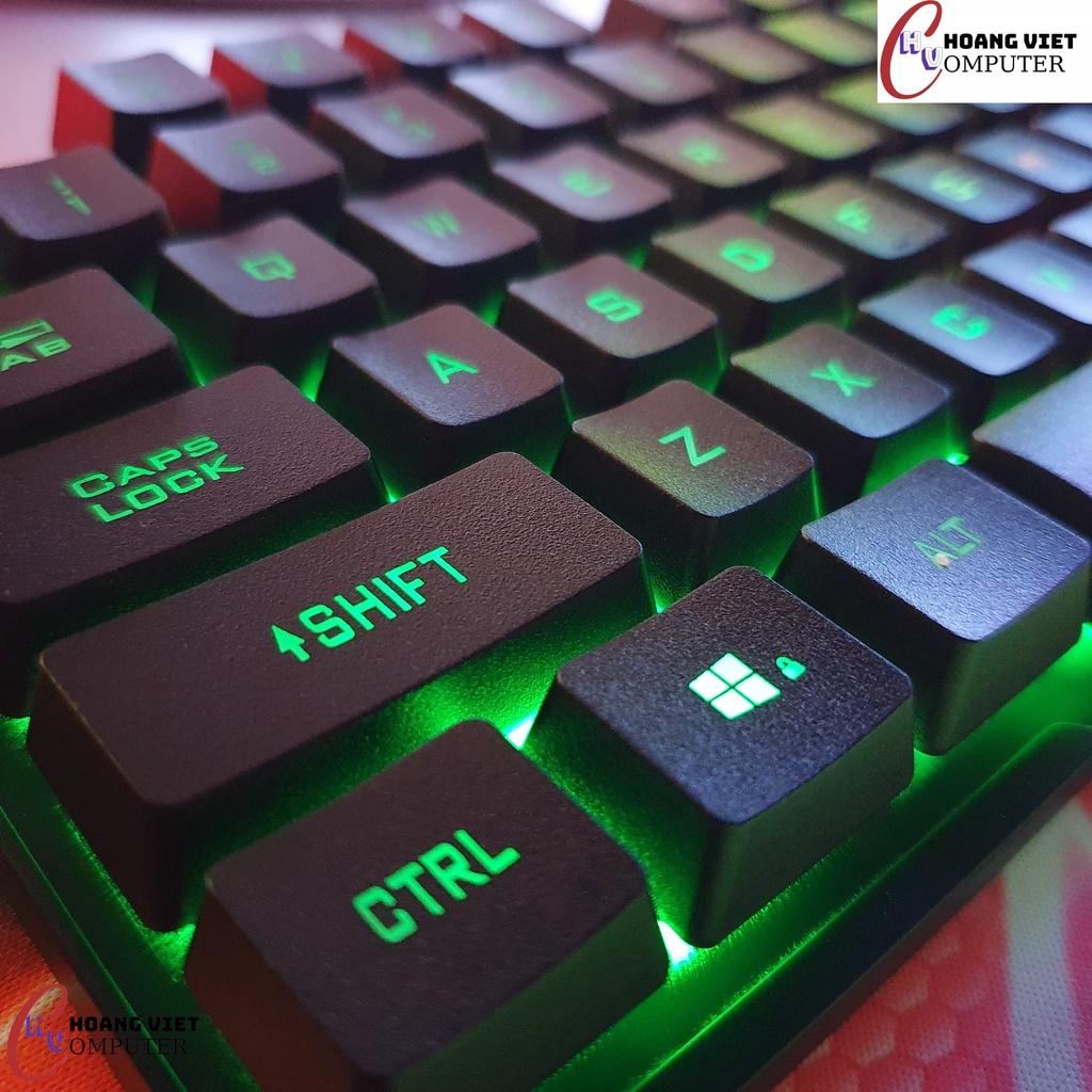 Bàn Phím Giả Cơ AOC KB121, Keyboard Bàn Phím Chuột Chuyên Game Đèn LED 7 Màu, Hàng Chính Hãng AOC