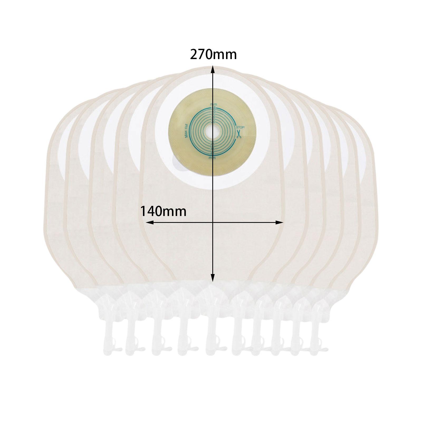 10Pcs Ostomy Bags Transparent Open Design Stoma Bag Leakproof Professional