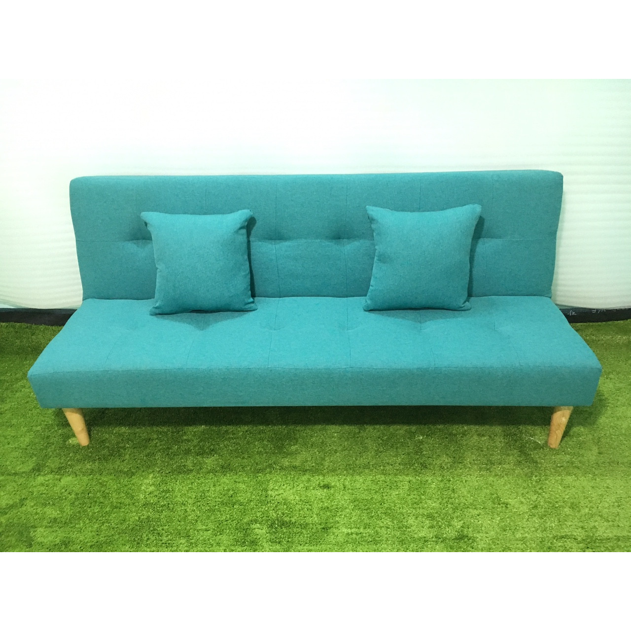 Sofa bed xanh ngọc bố XNB 1m7x90, sofa giường phòng khách, salon, sopha, sa lông, sô pha