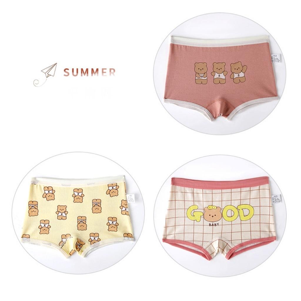 Chip đùi bé gái combo 3 quần lót cotton trẻ em từ 9-45kg