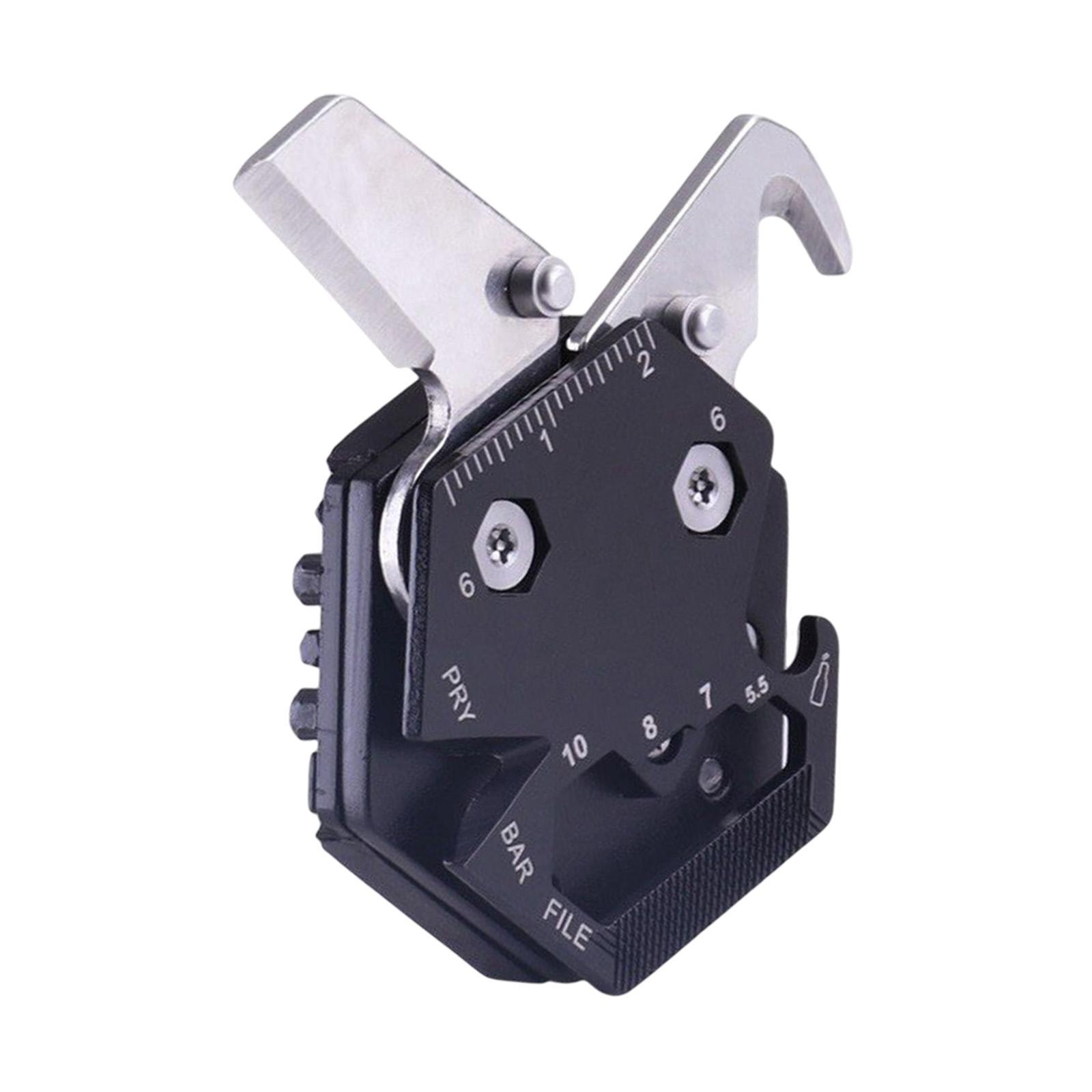 Multitool Card Keychain Pocket Tool Aluminum Alloy Screwdriver Seat Belt Cutter Ruler Useful Keychains Key Chain Tool Set for Hiking Fishing