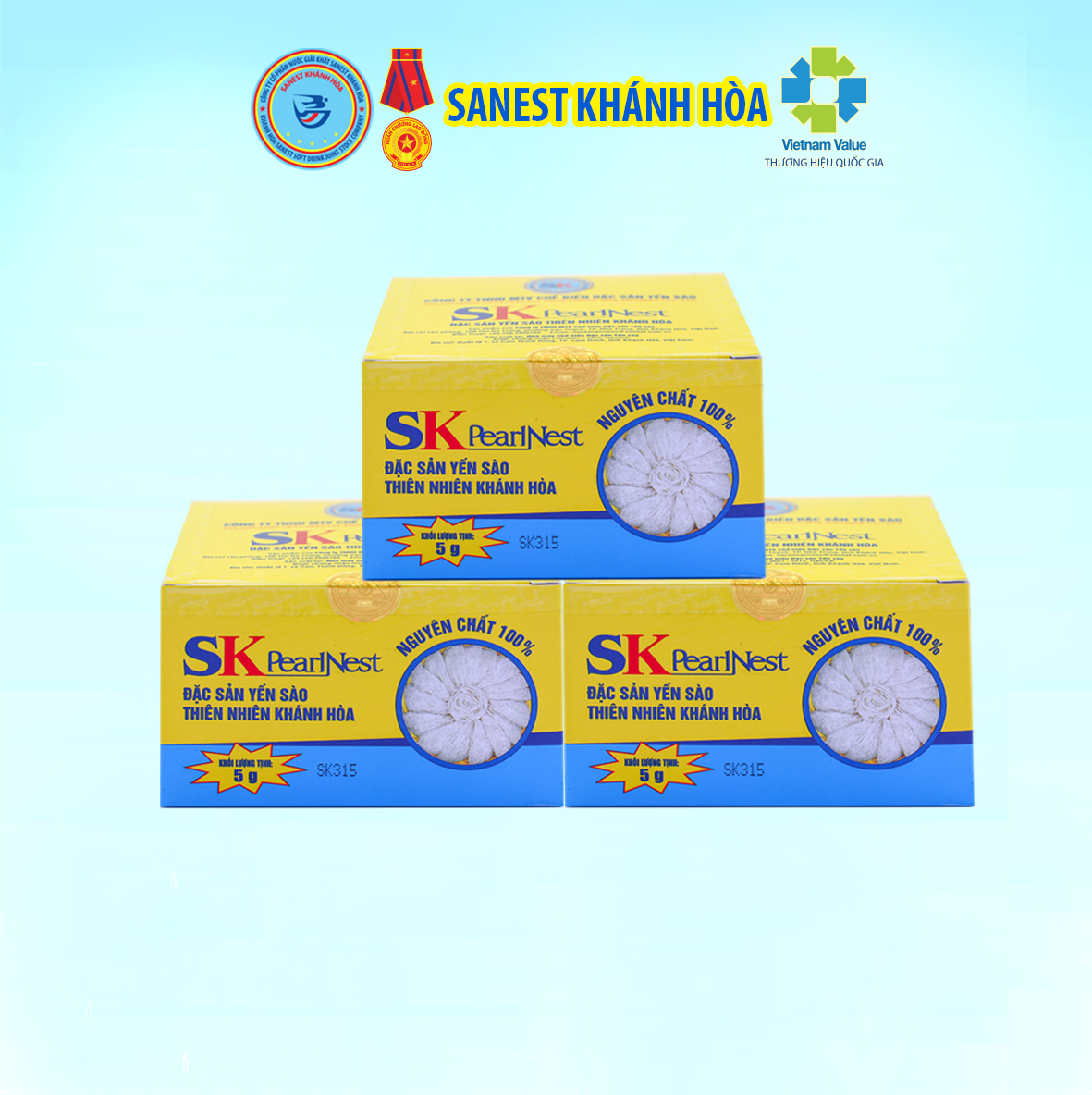 SKPearlNest Khánh Hòa Đặc sản yến sào tinh chế hộp 5g