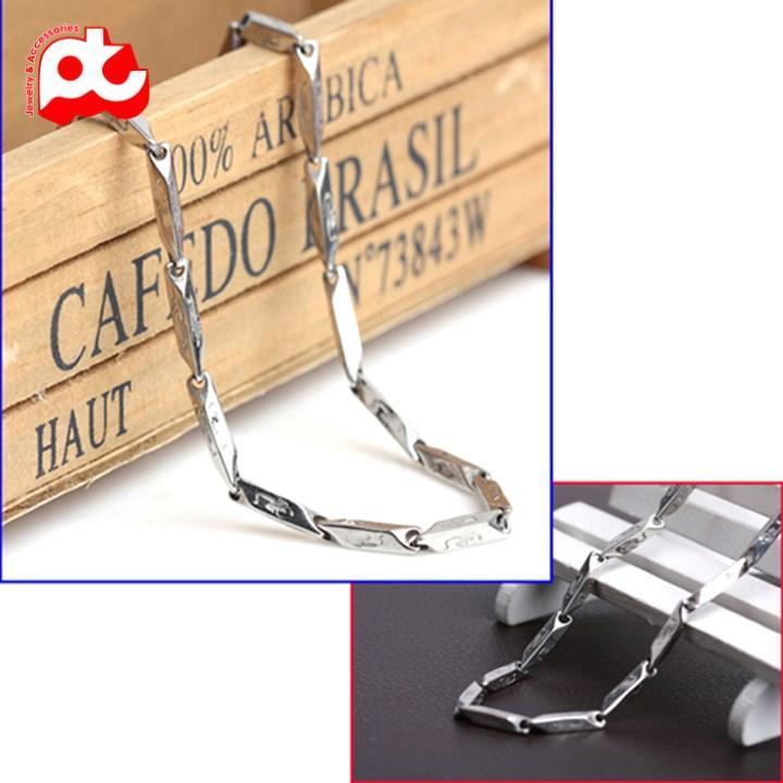 Dây chuyền đẹp nam titan thép không gỉ hỏa tiển ngẫu nhiên hoa văn trangsucpt kích cỡ 3mm PTDCNA10