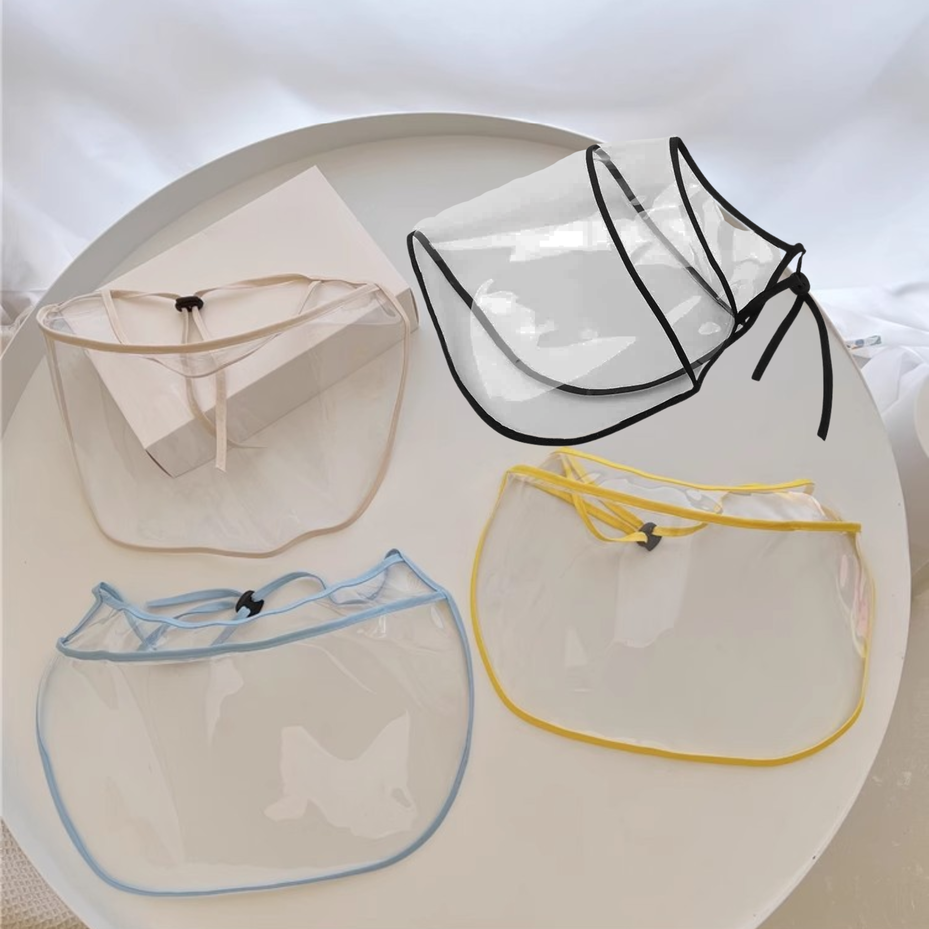 Mũ Kính Trong suốt Chắn Giọt Bắn Cho Bé, Mũ Chắn Bụi, Gió, Mưa Bảo Vệ Mặt Khi Nấu Ăn