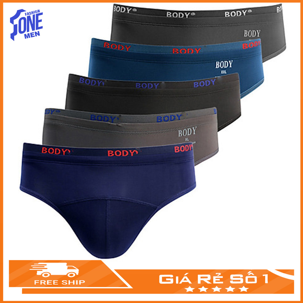 Combo 4 Quần Lót Tam Giác Nam BODY - Sịp Nam Tam Giác Thun Lạnh Co Giãn 4 Chiều Mềm Mại Thoáng Mát, Thấm Hút Mồ Hôi Khử Mùi Cơ Thể Cục Tốt