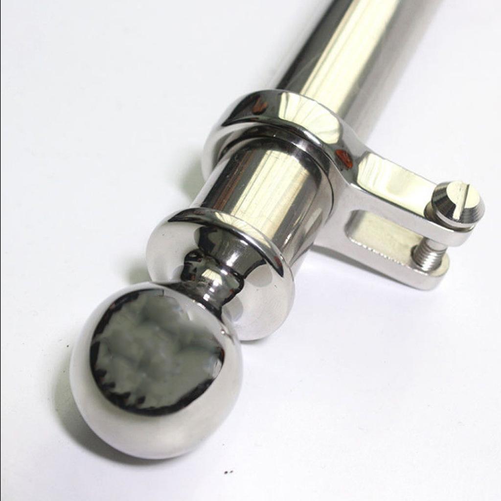 316 Stainless Steel Polished 24" 610mm Pole Fits Marine Yacht Boat
