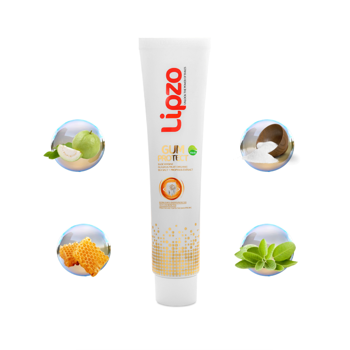 Kem Đánh Răng Dược Liệu Lipzo Gum Protect Chống Tụt Nướu 95g Ngăn Ngừa Chảy Máu Chân Răng, Khử Khuẩn, Răng Chắc Khỏe