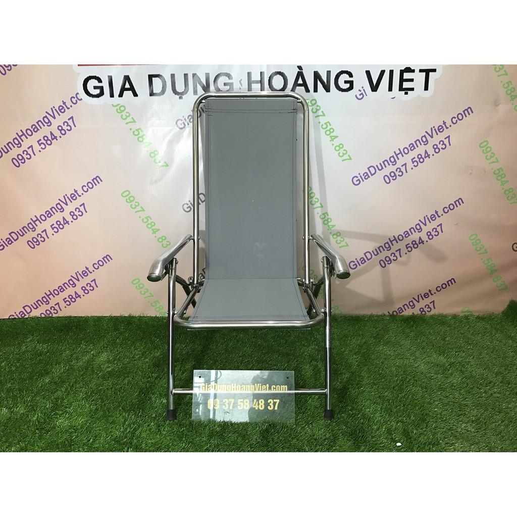 Ghế Bố Xếp Inox Không Gác Chân Giao Siêu Tốc