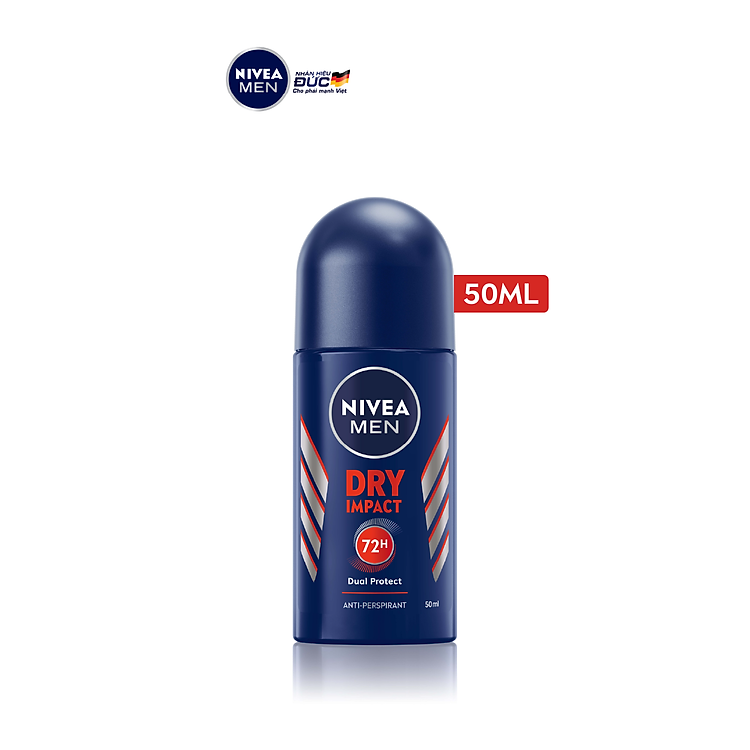 Lăn Ngăn Mùi NIVEA MEN Dry Impact Khô Thoáng (50ml) - 81610