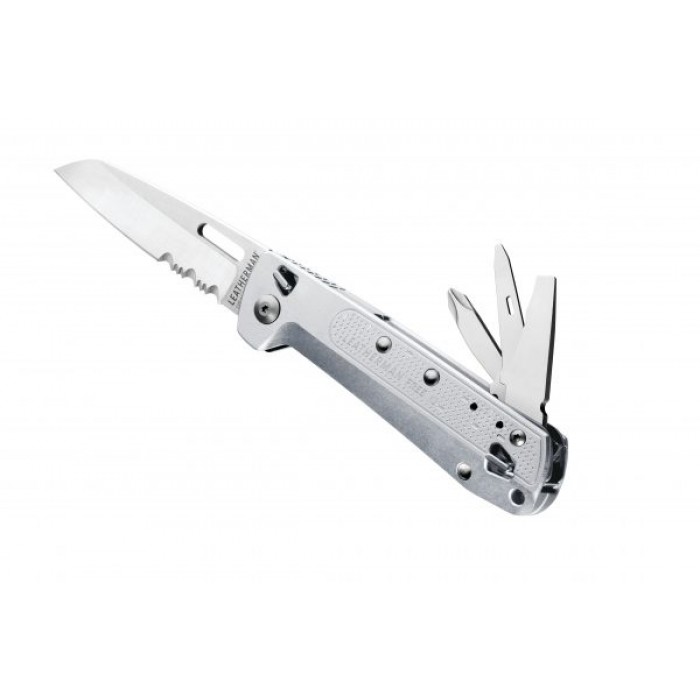 Dao xếp Đa Năng Leatherman FREE K2x Silver (8 Chức Năng) (Lưỡi Răng Cưa) (Màu Bạc)