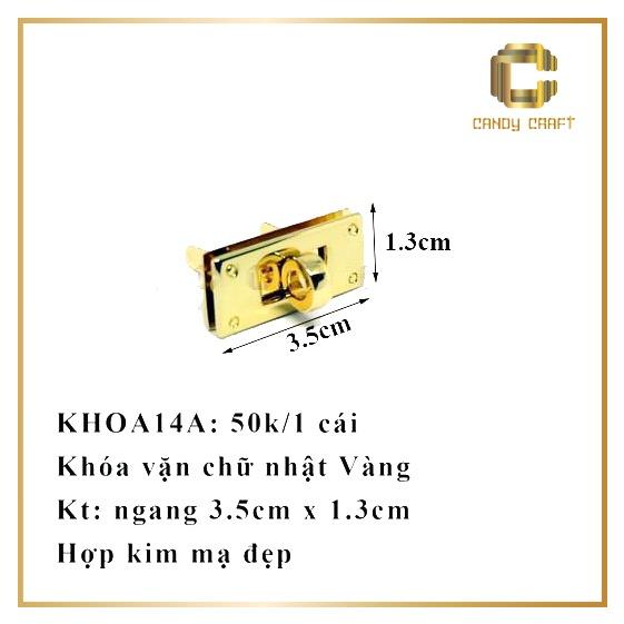 Khóa vặn chữ nhật 3.5x1.5cm