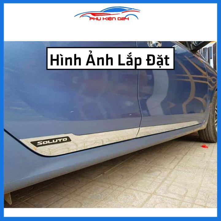 Bộ ốp nẹp sườn Soluto 2019-2020-2021-2022 mạ crom trang trí làm đẹp xe