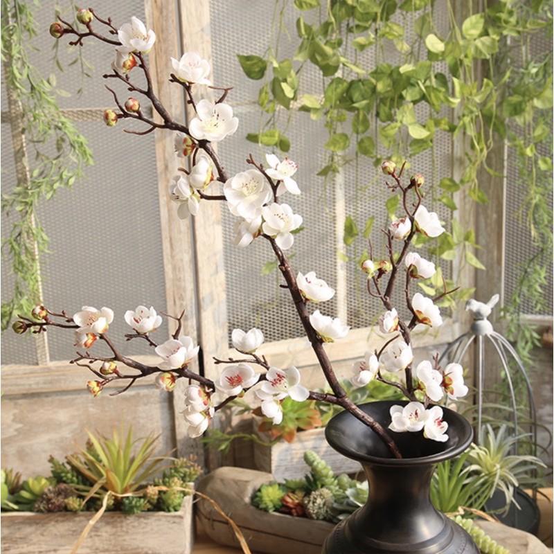 Hoa giả LMS- cành Mai nhân tạo 94cm mang đậm phong cách cổ điển, hoa decor cao cấp cho không gian tươi mới sang trọng.