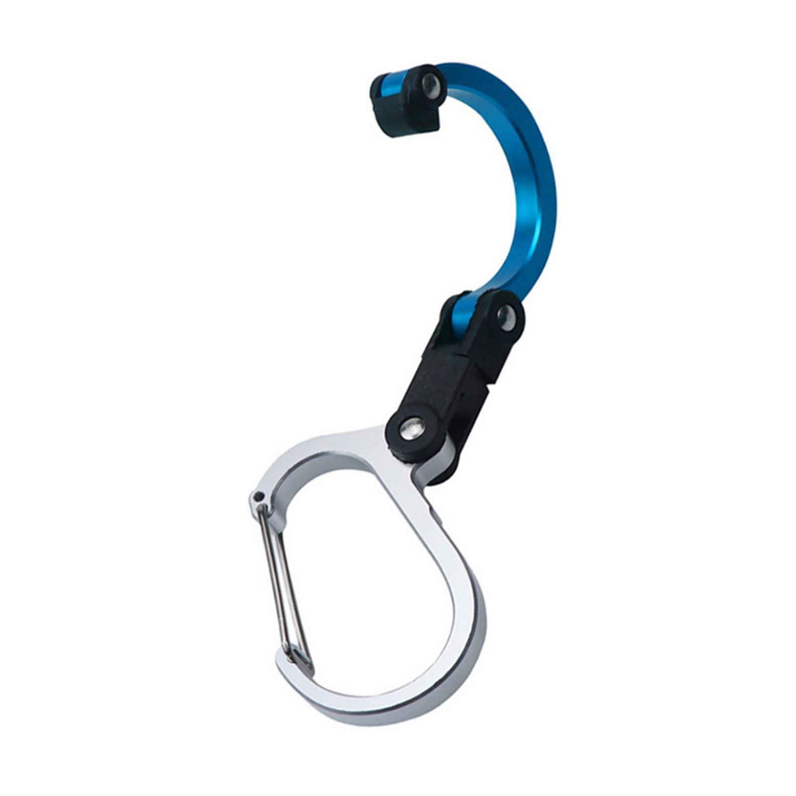 Carabiner Clip and Hook, Bag, Purse, Backpack Hanger, Baby Pushchair Hook, Keyring Carabiner Multifunction for Camping, Fishing, Hiking, Or Travel