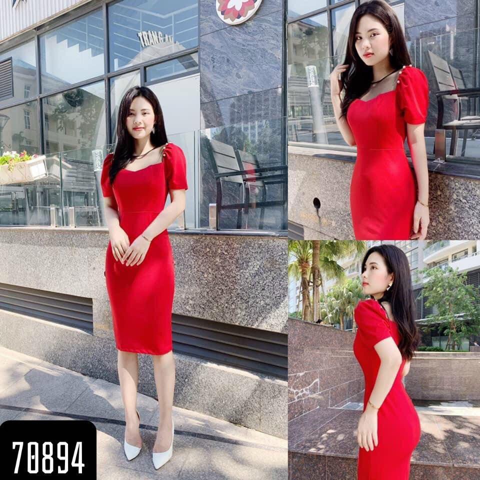 ĐẦM ÔM DỰ TIỆC ĐÍNH CƯỜM TAY DỄ THƯƠNG
