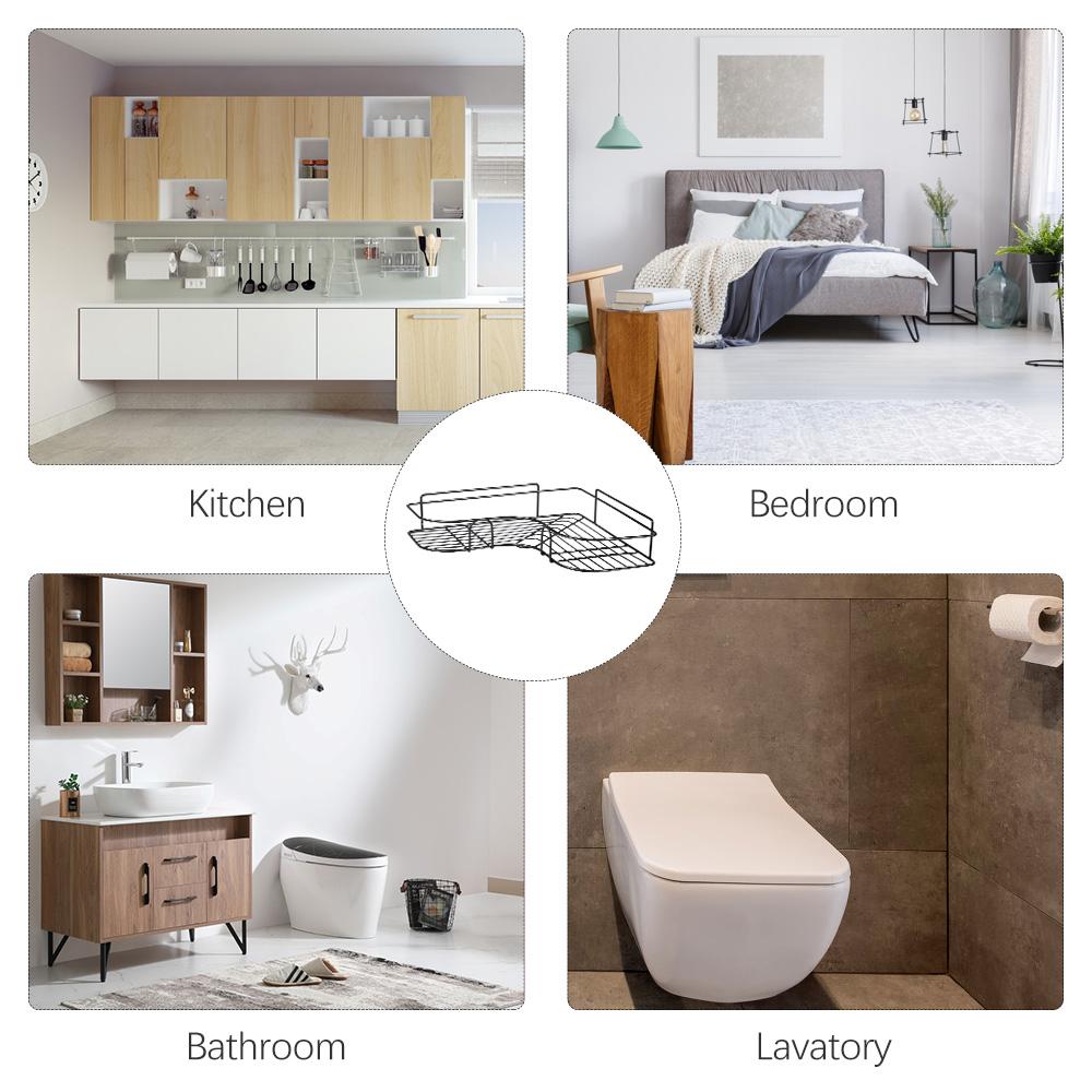 Kệ góc bằng sắt dành chophòng tắm, nhà bếp