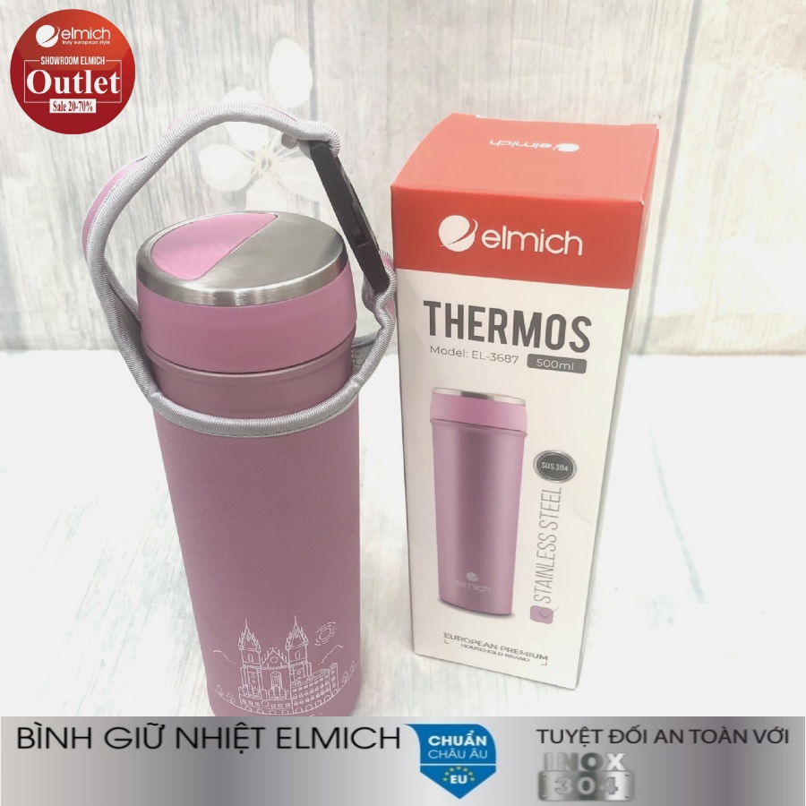 Bình Giữ Nhiệt Inox 304 Nóng 8h Lạnh 12h ELMICH El3687 500ml