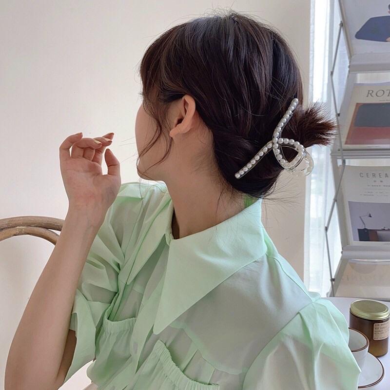 Kẹp càng cua gắp tóc phối ngọc xinh