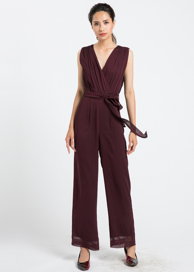 Áo Liền Quần Jumpsuit Hity DRE074 (Tím Mận Plum)