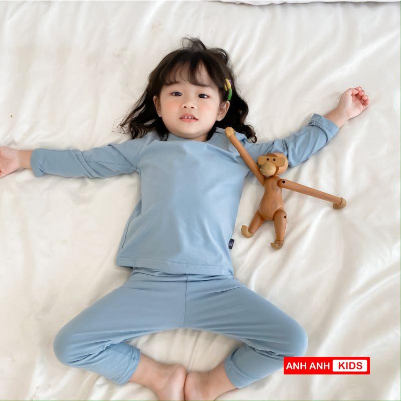 Bộ cho bé trai - bé gái chất Thun Lạnh Dài Tay Mẫu Mới 2021 ANHANHKIDS - Minky mom