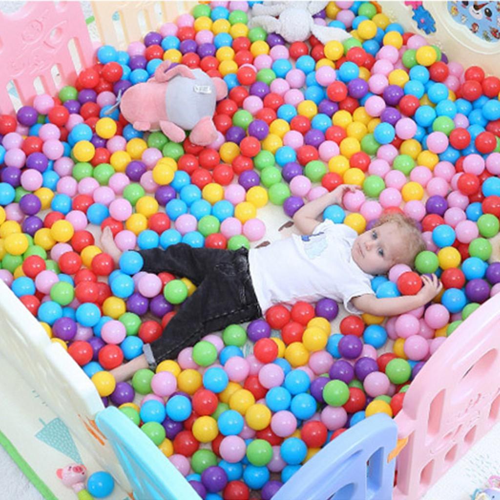 Sét 100 Bóng nhựa nhiều màu cho bé