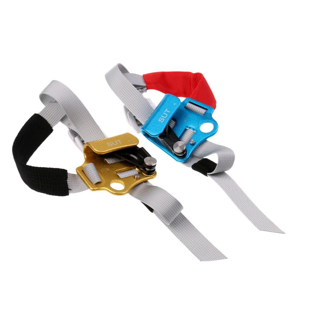 2 Pieces / Set Double Foot Ascender Riser Rock Climbing Caving Boot Mounted Device Rope Access Protection Gear