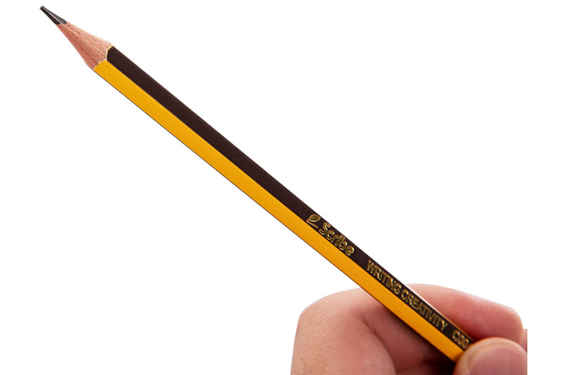 Hộp 12 bút chì gỗ Deli 2B thân lục giác có tẩy Scribe C004