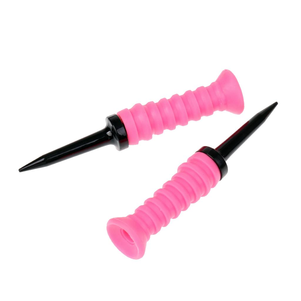 3 Pieces Plastic Golf Tees 83mm Durable Rubber Cushion Top Plastic Golf Tee Golf Accessories