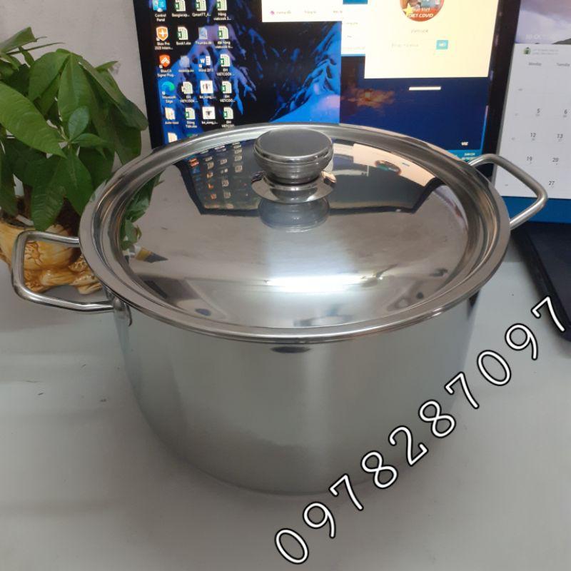 Nồi luộc gà inox đủ size 26, 28, 30, 32 cm cao cấp sử dụng trên bếp từ