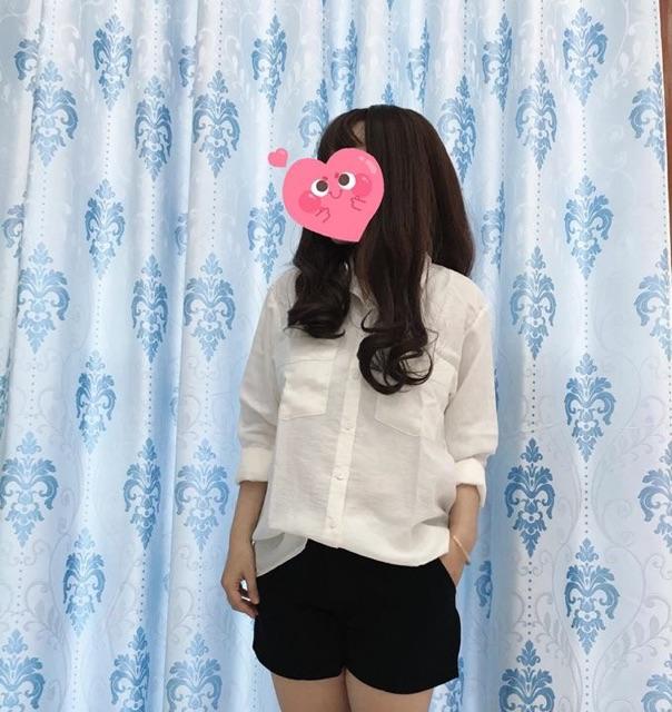 Sơ mi oversize đũi 2 túi