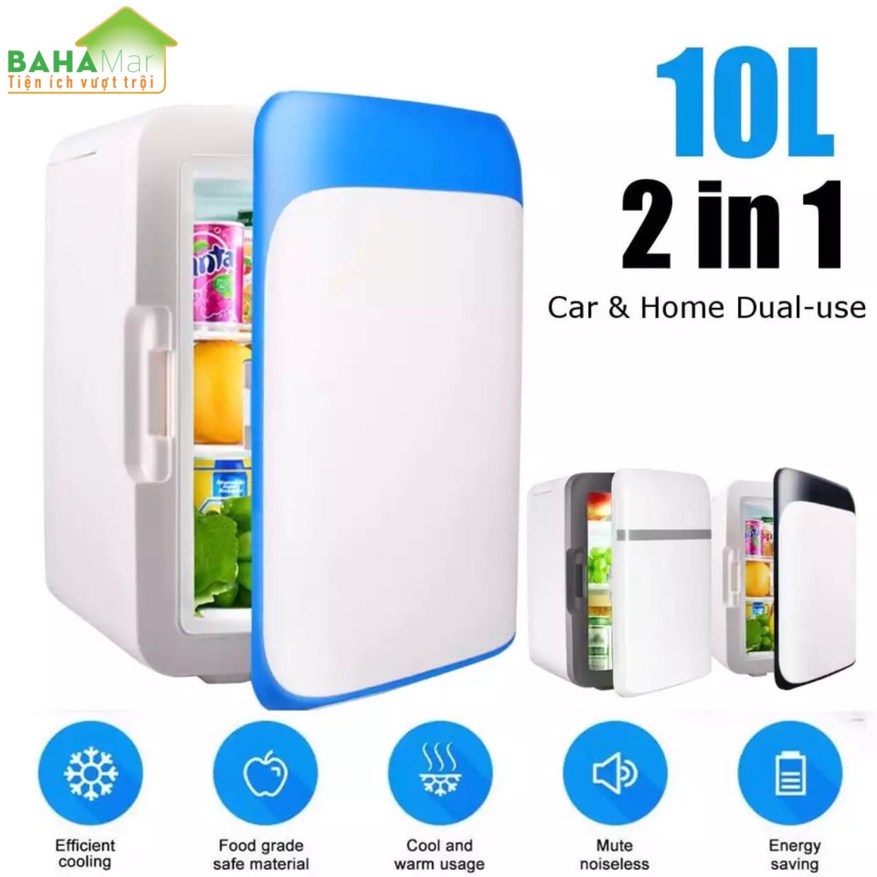 TỦ LẠNH MINI 10L ĐỂ XE Ô TÔ, VĂN PHÒNG, PHÒNG NGỦ... THUẬN TIỆN MANG ĐI DÃ NGOẠI, CẮM TRẠI."BAHAMAR"