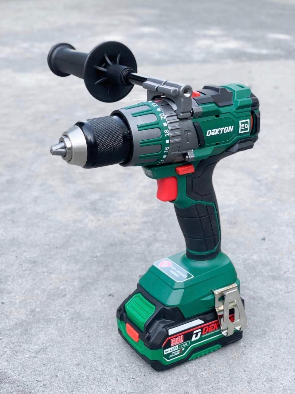 MÁY KHOAN ĐỘNG LỰC DÙNG PIN 21V 13mm DEKTON M21-ID13120ATC - HÀNG CHÍNH HÃNG