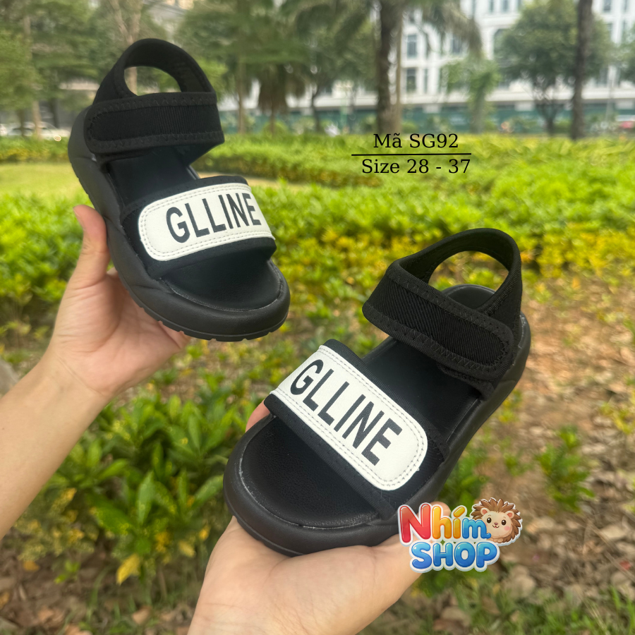 Sandal bé gái GLLINE 4 – 12 tuổi quai dán tiện lợi, đế mềm chống trơn – đi học, đi chơi, đi biển NHÍM SHOP SG92