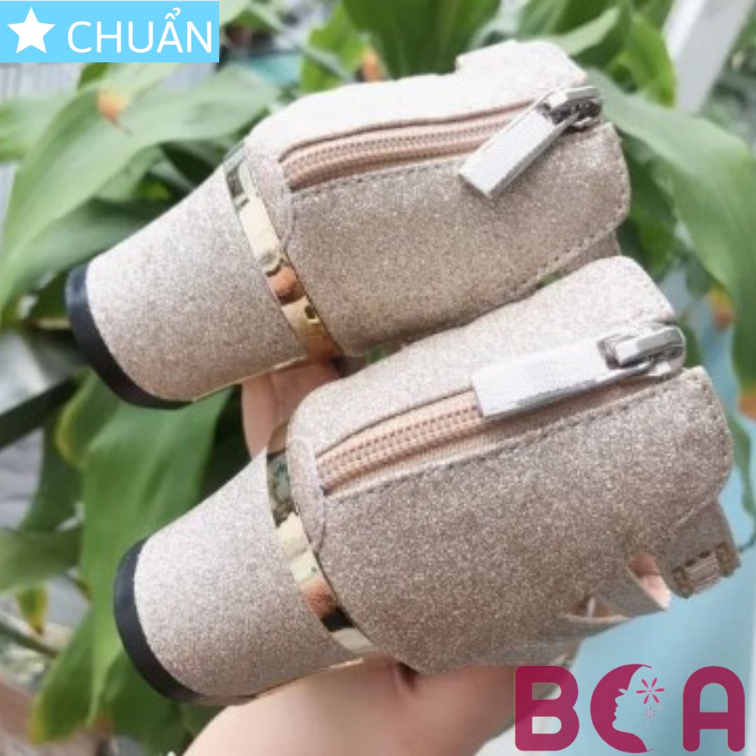 Giày cao gót nữ màu vàng 5p RO172 ROSATA tại BCASHOP kiểu dáng sandal theo phong cách nữ hoàng Ai Cập, cực kì sang trọng