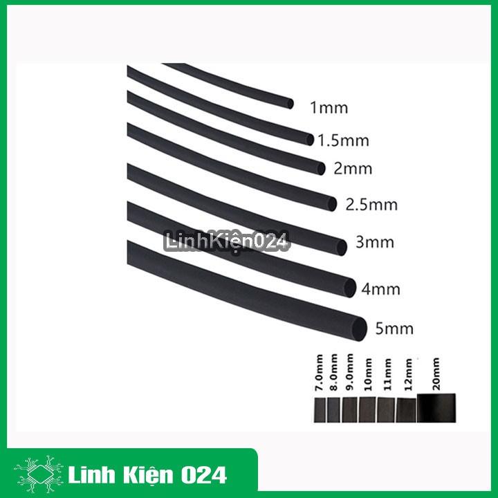 Combo gen co nhiệt đủ các loại 1,2,3,4,5,6,7,8,10mm, 9 loại mỗi loại dài 1m