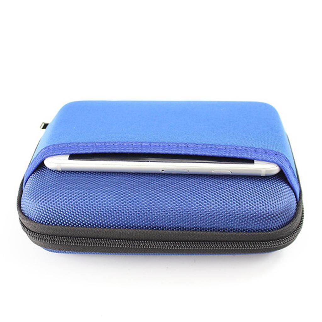 Portable Earbuds/Charger/USB/Cable Hard Case Storage Bag Mesh Pocket