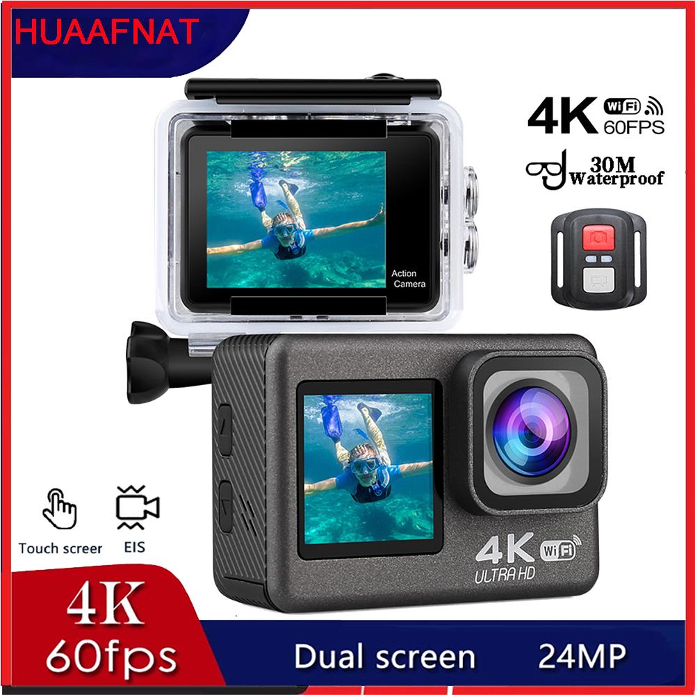 G9pro Camera Hành Động 4K 60FPS 24MP EIS 2.0 Màn Hình LCD Cảm Ứng Kép WiFi Điều Khiển Từ Xa Chống Nước Zoom 4X Đi Camera Thể Thao Pro