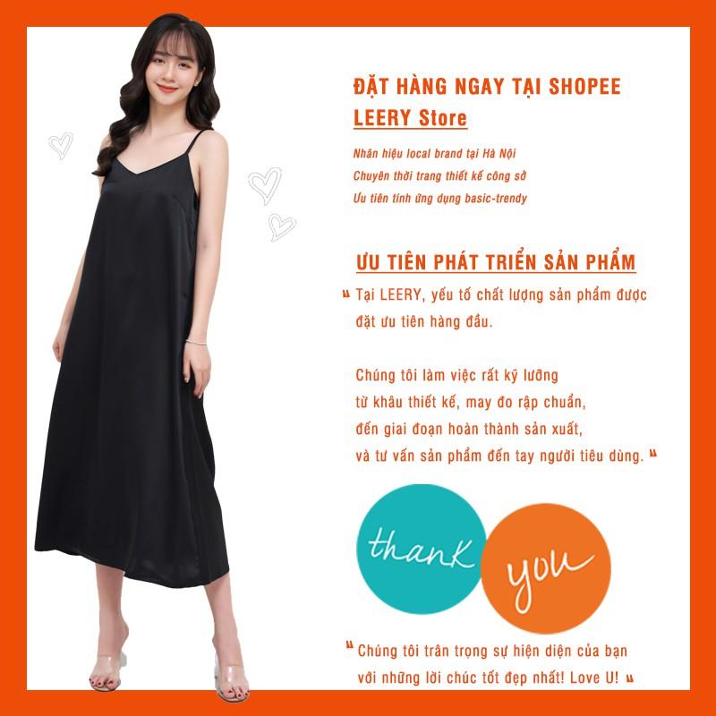 Đầm maxi lụa có nút điều chỉnh độ dài váy lụa dáng dài chất đẹp váy ngủ chống nhăn V2D-01
