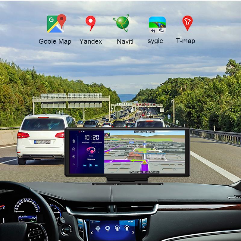 Mới 10,26 inch Màn hình cảm ứng 4G Dashcam Camera kép ADAS Điều hướng GPS Android 8.1 Video Recorter Auto Auto Aut