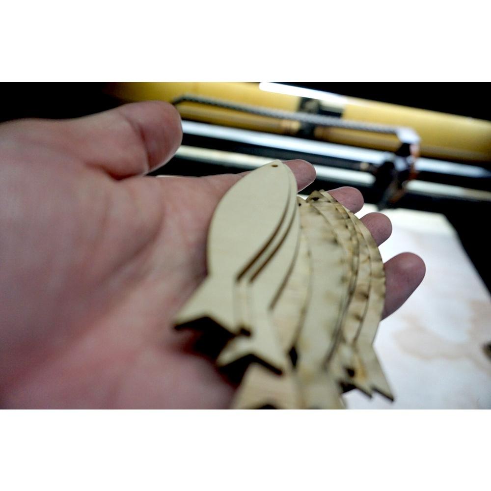 Set 20 con Cá Gỗ Tô Mầu Cho bé 9cm kèm màu tô và cọ