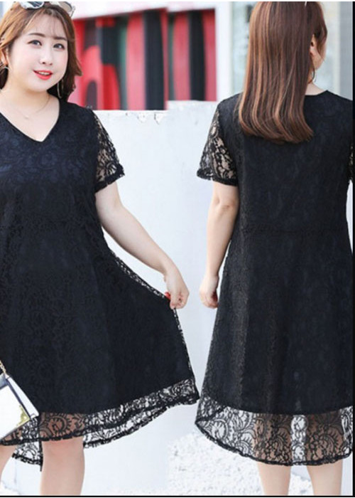 Đầm ren suông bầu giấu bụng - DB12