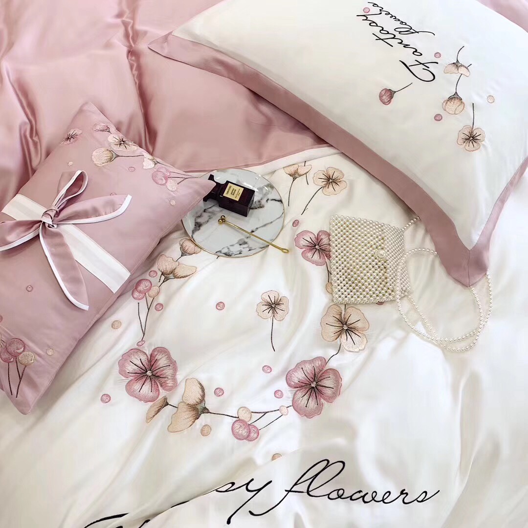 Bộ Chăn Ga Gối Lụa Tencel 60s Fantasy Flowers Cao Cấp