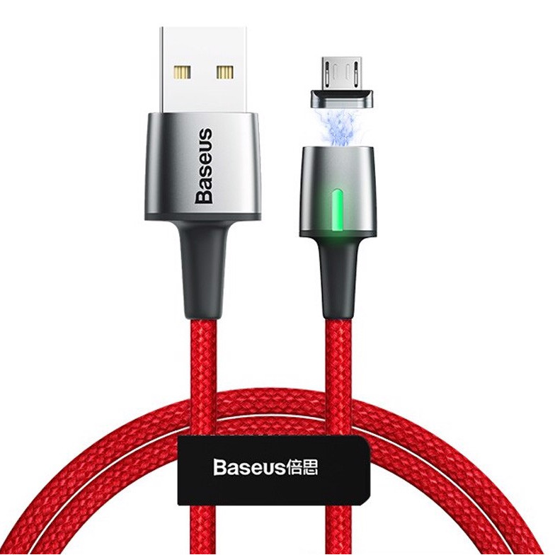 Dây cáp sạc nhanh 3A từ tính cổng Micro USB dài 200CM hiệu Baseus Zinc Magnetic Cable Series 2 cho Huawei, Samsung, Xiaomi, Oppo, Nokia (Sạc nhanh 3A, tốc độ truyền dữ liệu cao) - Hàng nhập khẩu