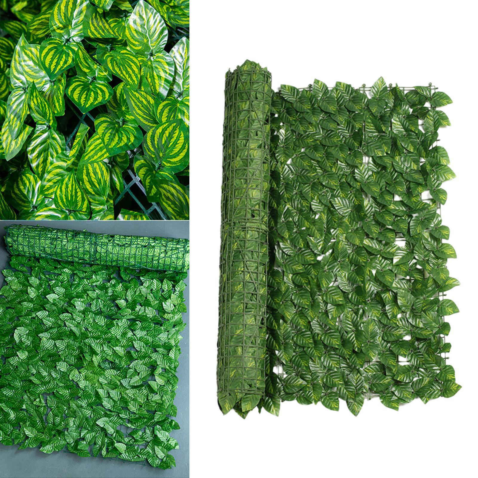 2pcs Artificial Faux Leaf Privacy Fence Screen Hedge Garden Decor 3Meter